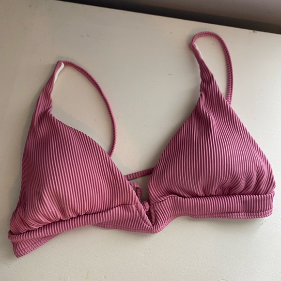 Pink ribbed push up bikini top - Picture 7 of 8